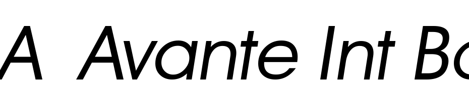 A_Avante Int Book Italic Font Download Free