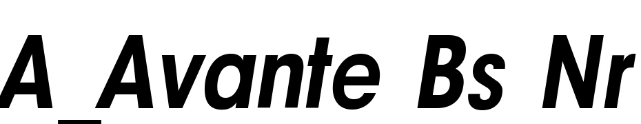 A_Avante Bs Nr Bold Italic Schrift Herunterladen Kostenlos