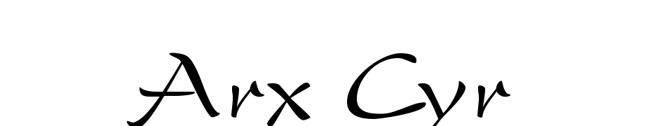 Arx Cyr Font Download Free