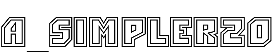 A_Simpler2Otl Font Download Free