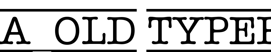 A_Old Typer Dc Fr Font Download Free