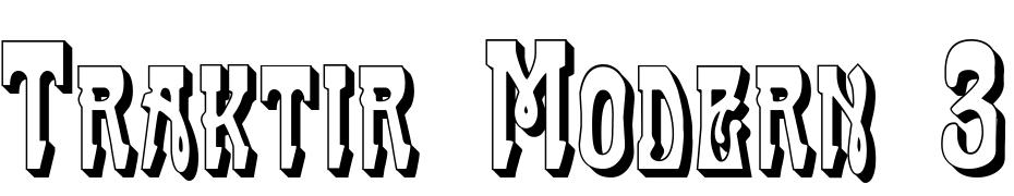 Traktir Modern 3 D Font Download Free