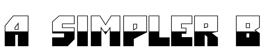 A_Simpler B&W Font Download Free