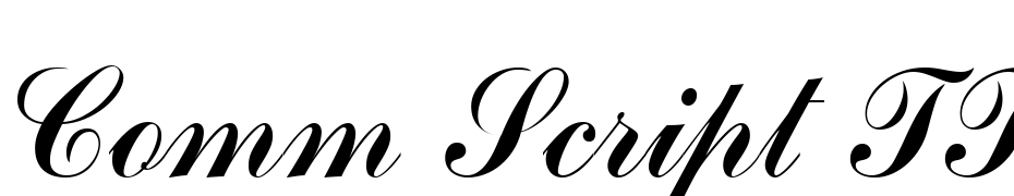Comm Script TT Font Download Free