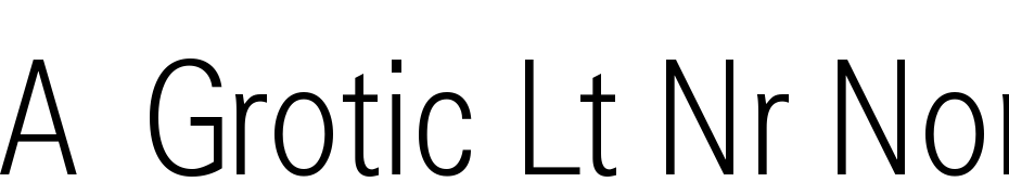 A_Grotic Lt Nr Normal Font Download Free