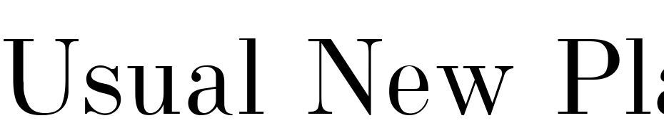 Usual New Plain:001.001 Font Download Free