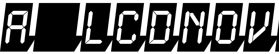 A_LCDNova3DCm Obl Font Download Free