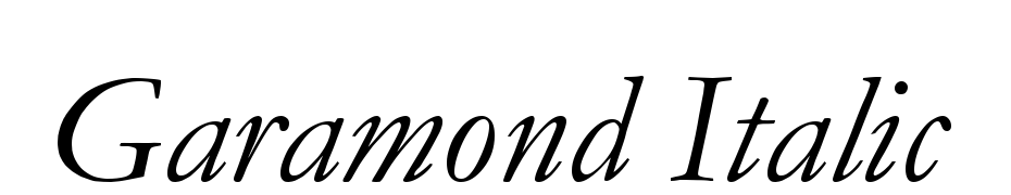 Garamond Italic Font Download Free