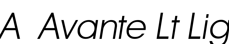 A_Avante Lt Light Italic Yazı tipi ücretsiz indir