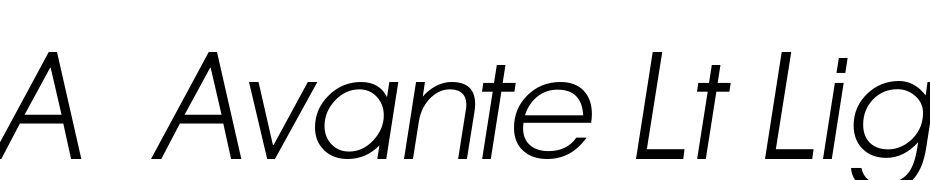 A_Avante Lt Light Italic Scarica Caratteri Gratis