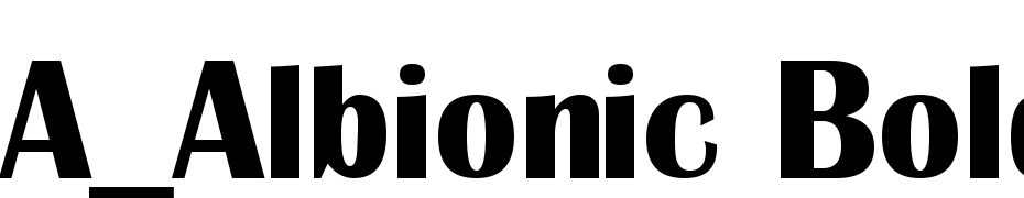 A_Albionic Bold Font Download Free