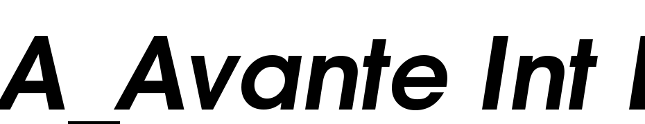 A_Avante Int Bold Italic Yazı tipi ücretsiz indir