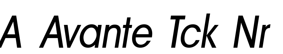 A_Avante Tck Nr Italic Font Download Free