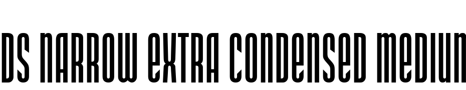 DS Narrow Extra Condensed Medium Font Download Free
