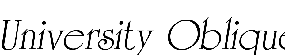 University Oblique Font Download Free