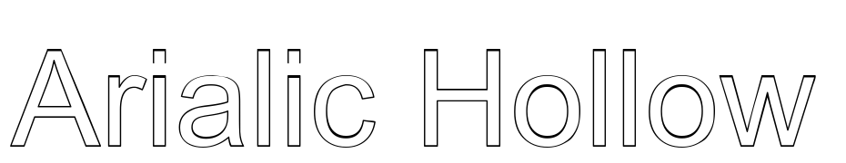 Arialic Hollow Font Download Free