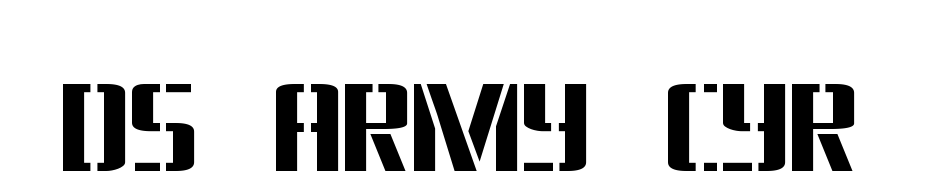 DS Army Cyr Font Download Free