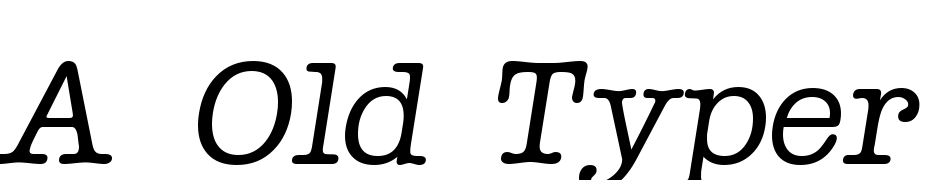 A_Old Typer Italic Font Download Free
