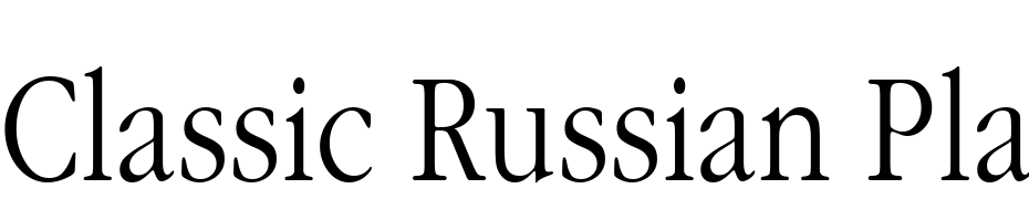 Classic Russian Plain:001.001 Font Download Free