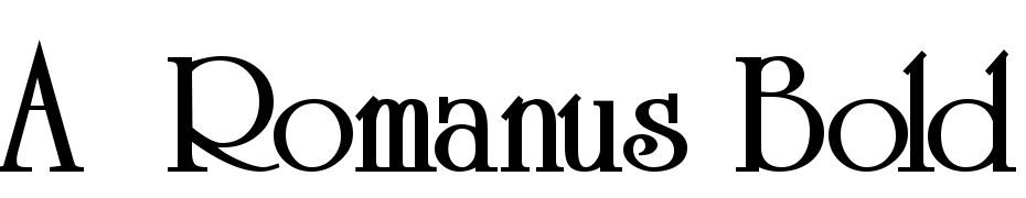 A_Romanus Bold Schrift Herunterladen Kostenlos