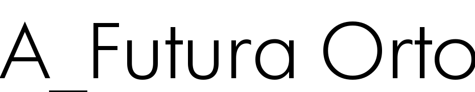 A_Futura Orto Lt Light Font Download Free