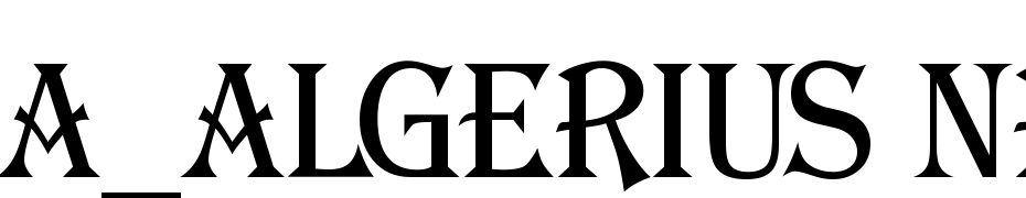 A_Algerius Nr Font Download Free