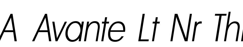 A_Avante Lt Nr Thin Italic Font Download Free