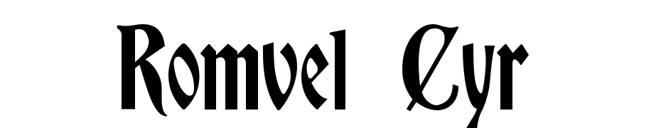 Romvel Cyr Font Download Free