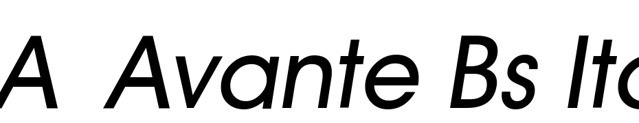 A_Avante Bs Italic Font Download Free