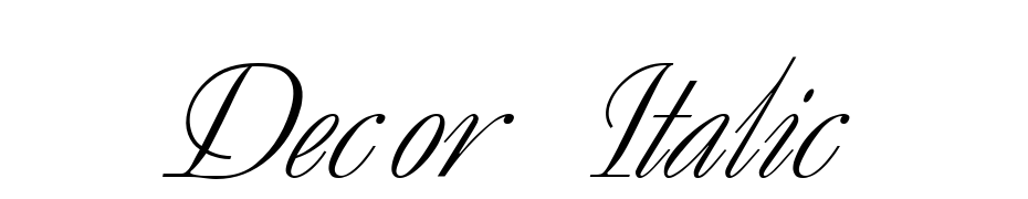 Decor Italic Font Download Free