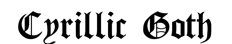 Cyrillic Goth Font Download Free