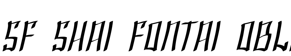 SF Shai Fontai Oblique Font Download Free