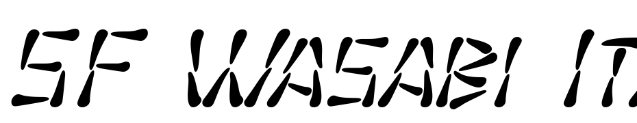 SF Wasabi Italic Font Download Free