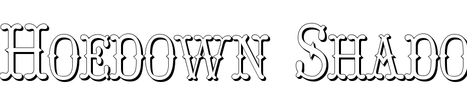 Hoedown Shadow Font Download Free