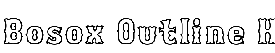 Bosox Outline Heavy Font Download Free