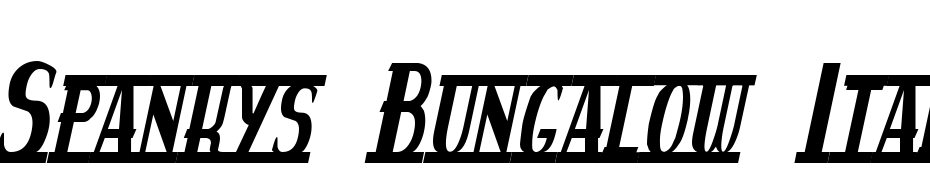 Spanky's Bungalow Italico Font Download Free