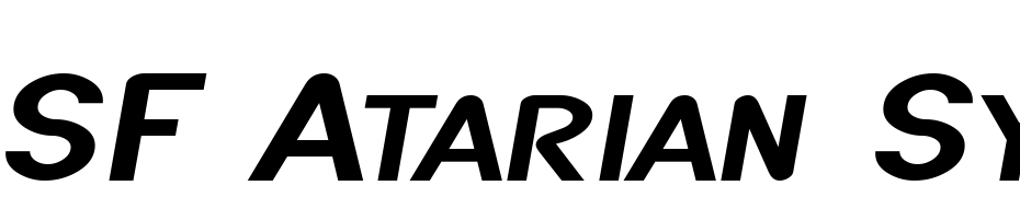SF Atarian System Extended Italic Font Download Free