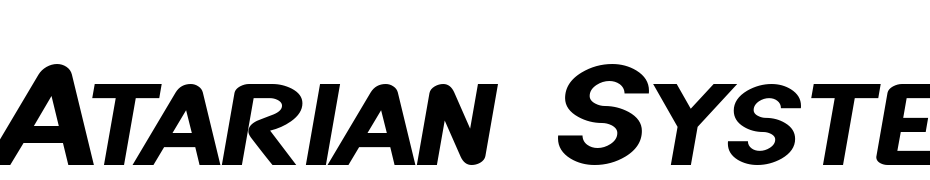SF Atarian System Extended Bold Italic Font Download Free