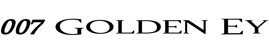 007 Golden Eye Font Download Free