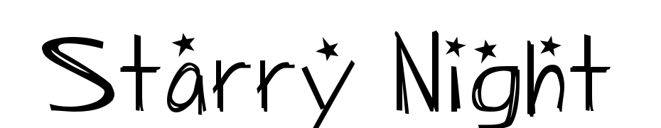 Starry Night Font Download Free