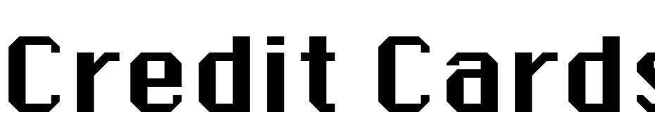 Credit Cards Yazı tipi ücretsiz indir
