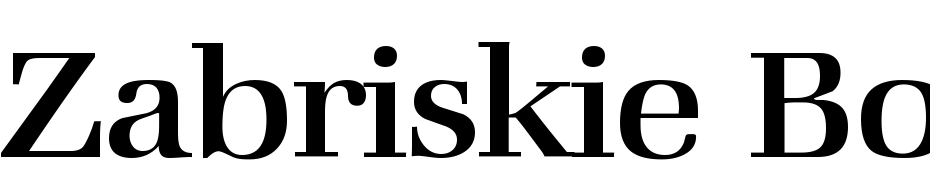 Zabriskie Book Regular Yazı tipi ücretsiz indir