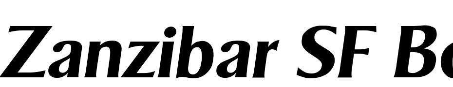 Zanzibar SF Bold Italic Scarica Caratteri Gratis