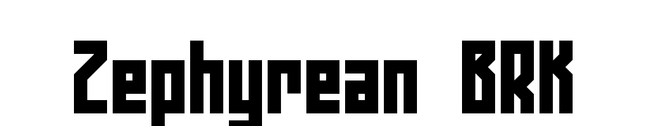 Zephyrean BRK Font Download Free