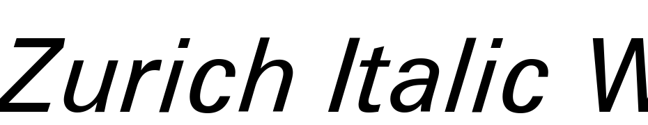 Zurich Italic Win95BT Font Download Free
