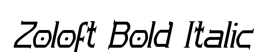 Zoloft Bold Italic Font Download Free