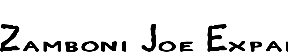 Zamboni Joe Expanded Font Download Free