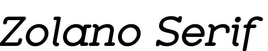 Zolano Serif BTN Bold Oblique Font Download Free