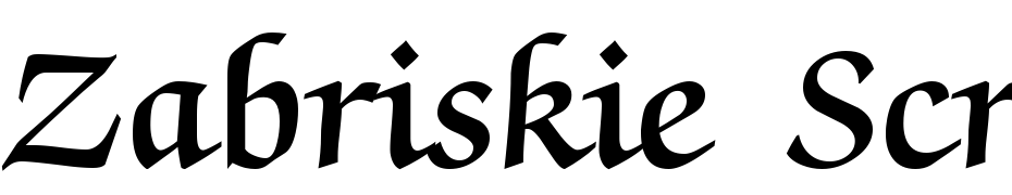 Zabriskie Script Demi Regular Font Download Free