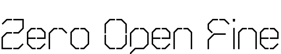 Zero Open Fine Font Download Free